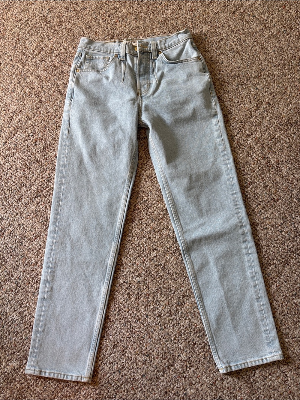 We The Free Straight Leg High-Rise Light Blue Jeans